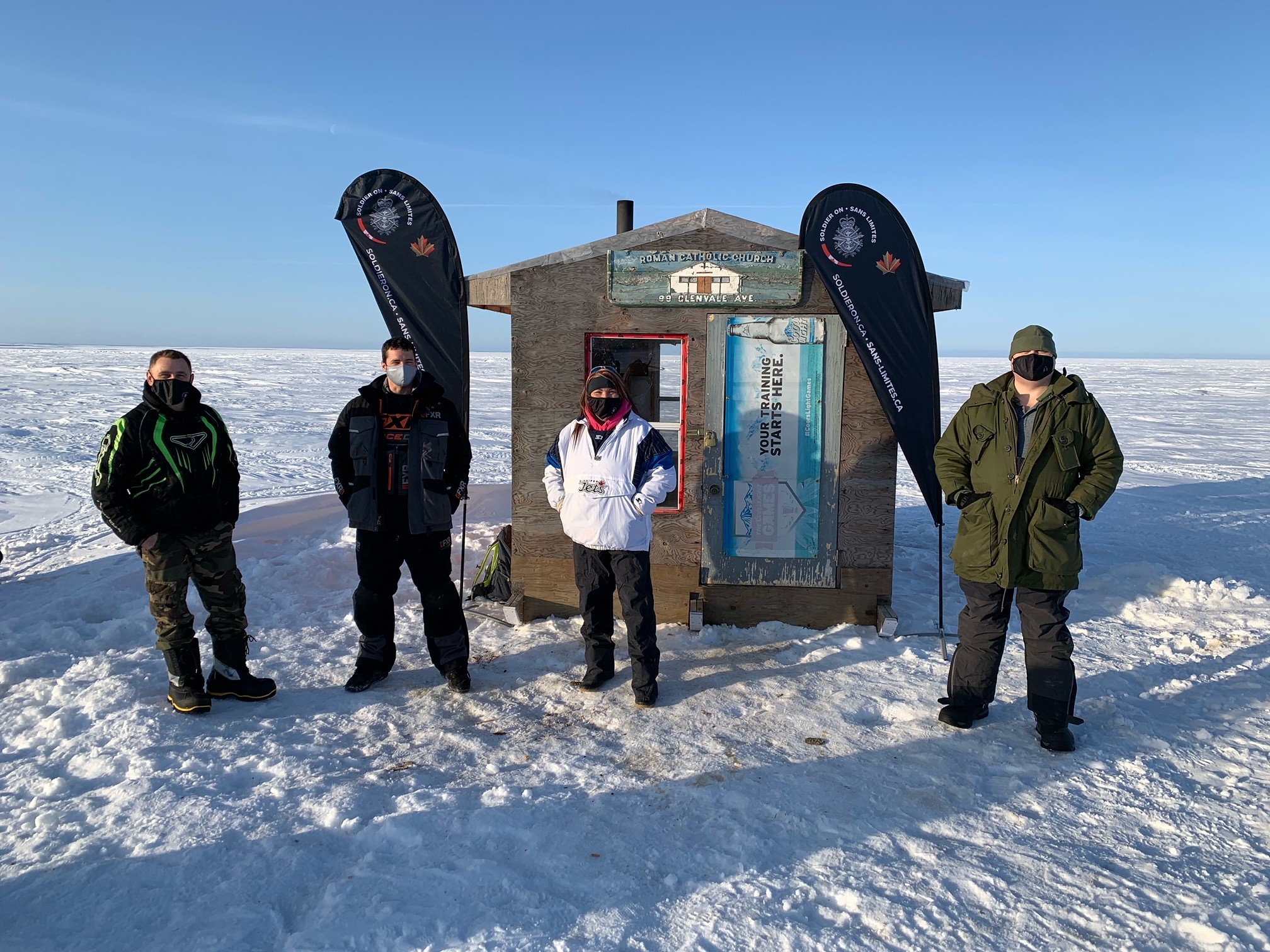 Soldier On Members Try Effortless Ice Fishing  Image